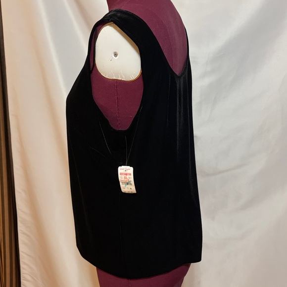 Alex Evenings Black Velvet Jacket with Embellished Sleeves - Picture 11 of 14